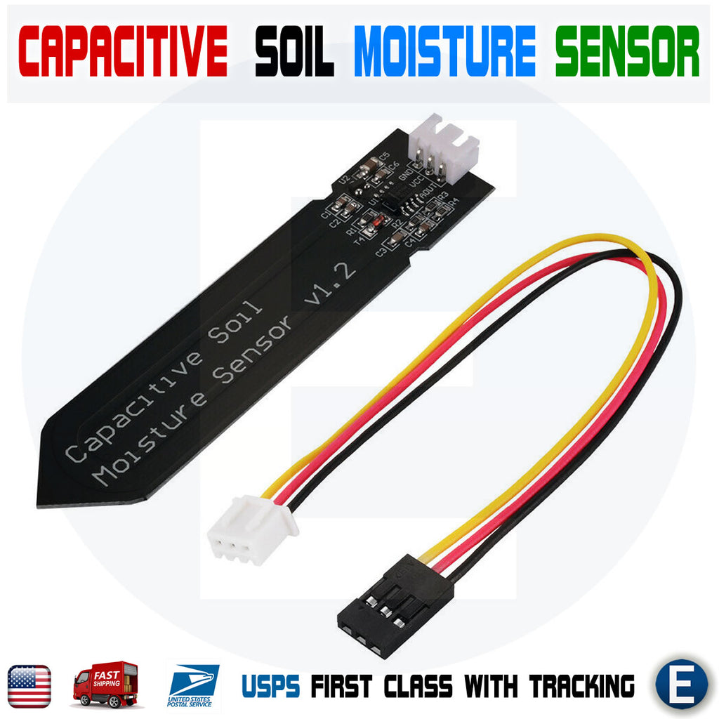 3pcs Capacitive soil moisture sensor Corrosion Resistant wide voltage wire Analog Capacitive Soil Moisture Sensor V1.2 - eElectronicParts