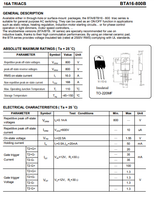 5PCS BTA16-800B Thyristor Triac 800V 16A TO-220 BTA16-800 - eElectronicParts