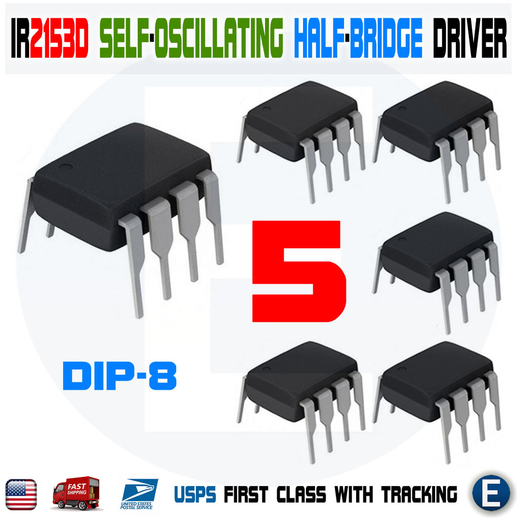 5PCS IR2153D Half-Bridge Gate Driver IC IR2153 DIP-8 New IR Integrated Circuit