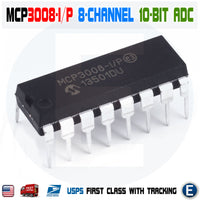 MCP3008-I/P MCP3008 8-Channel 10-Bit A/D Converters SPI Interface Microchip IC