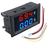 1pcs DC 0-100V 10A  Voltmeter Ammeter Blue + Red LED Amp Dual Digital DSN-VC288