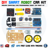 DIY  Arduino Compatible 2WD Programmable Smart Car Robot Chassis Robotics Kit