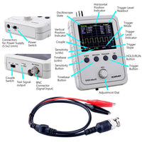 DSO150 Digital Oscilloscope Fully Assembled 2.4" LCD 15001K DIY KIT Probe
