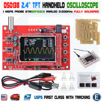 DSO138 2.4" TFT Soldered Fully Welded Pocket-size Digital Oscilloscope Kit Acrylic DIY Case