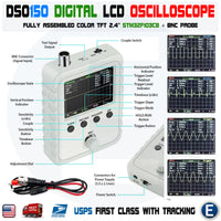 DSO150 Digital Oscilloscope Fully Assembled 2.4" LCD 15001K DIY KIT Probe