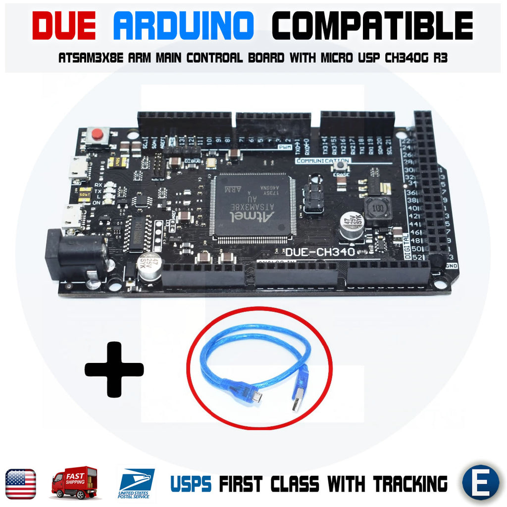 DUE R3 Board SAM3X8E ATSAM3X8E 32bit ARM Microcontroller for Arduino + USB Cable - eElectronicParts