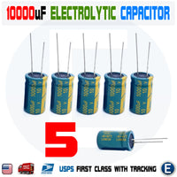 5PCS 10000uF 10V 10000MFD 10Volt Electrolytic Capacitor 16mm×25mm 16x25