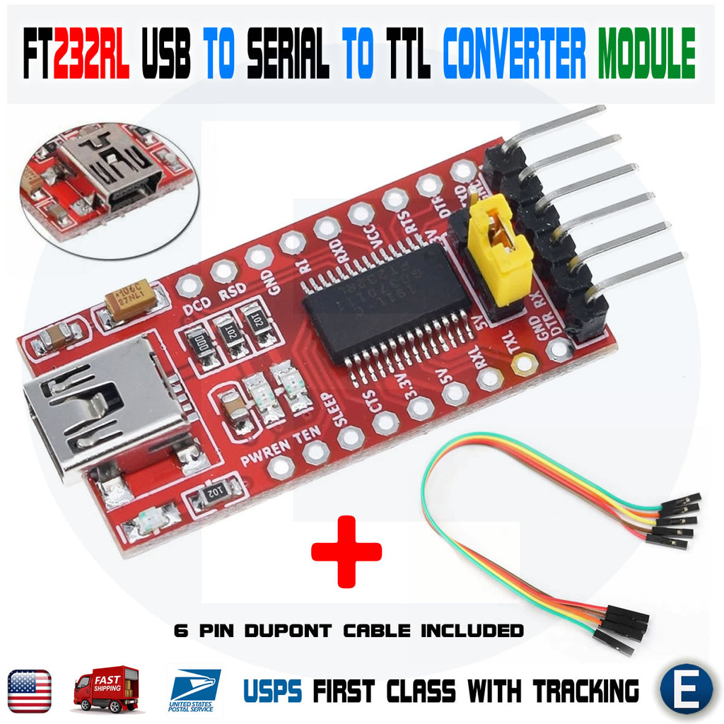 FT232RL 3.3V 5.5V FTDI USB to TTL Serial Adapter Module Arduino Mi – eElectronicParts