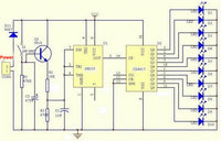 1PCS Round Electronic Lucky Rotary Suite CD4017 NE555 Self DIY LED Light Kit