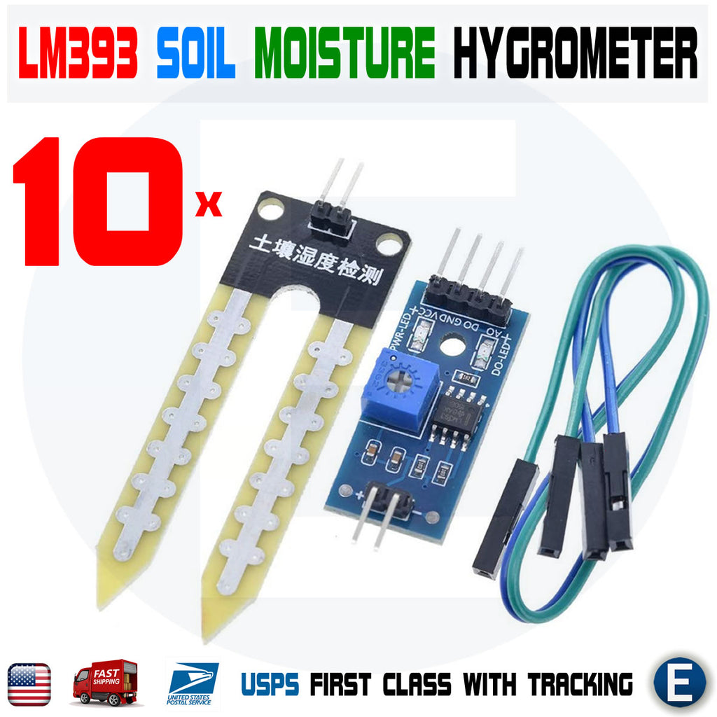 10 x Soil Hygrometer Water Detection Module Moisture Sensor for Arduino DIY USA