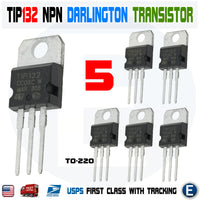 5pcs TIP132 Power NPN Epitaxial Darlington Transistor 100V 12A TO-220 STM