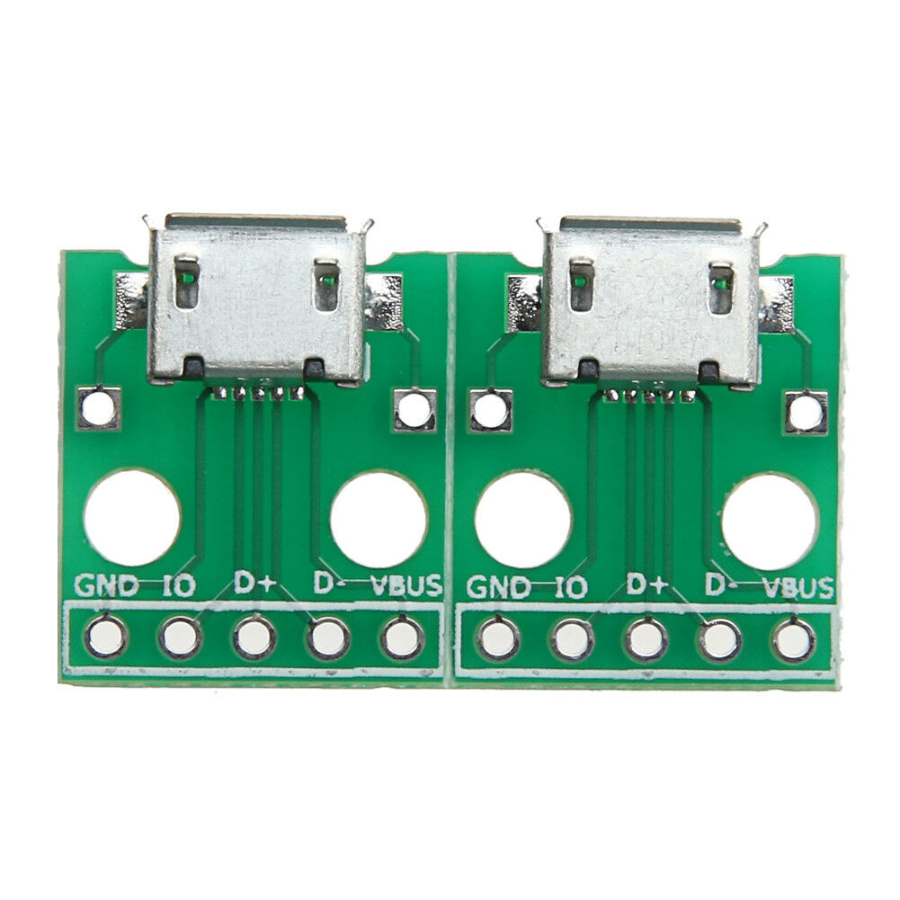 10pcs MICRO USB To DIP Adapter 5pin Female Connector Pcb Converter DIY Kit mini - eElectronicParts