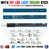 16 Bits POV LED Stick Light Rocker DIY Kit Shaking STC89C52 51 Microcontroller Electronic Solder Kit