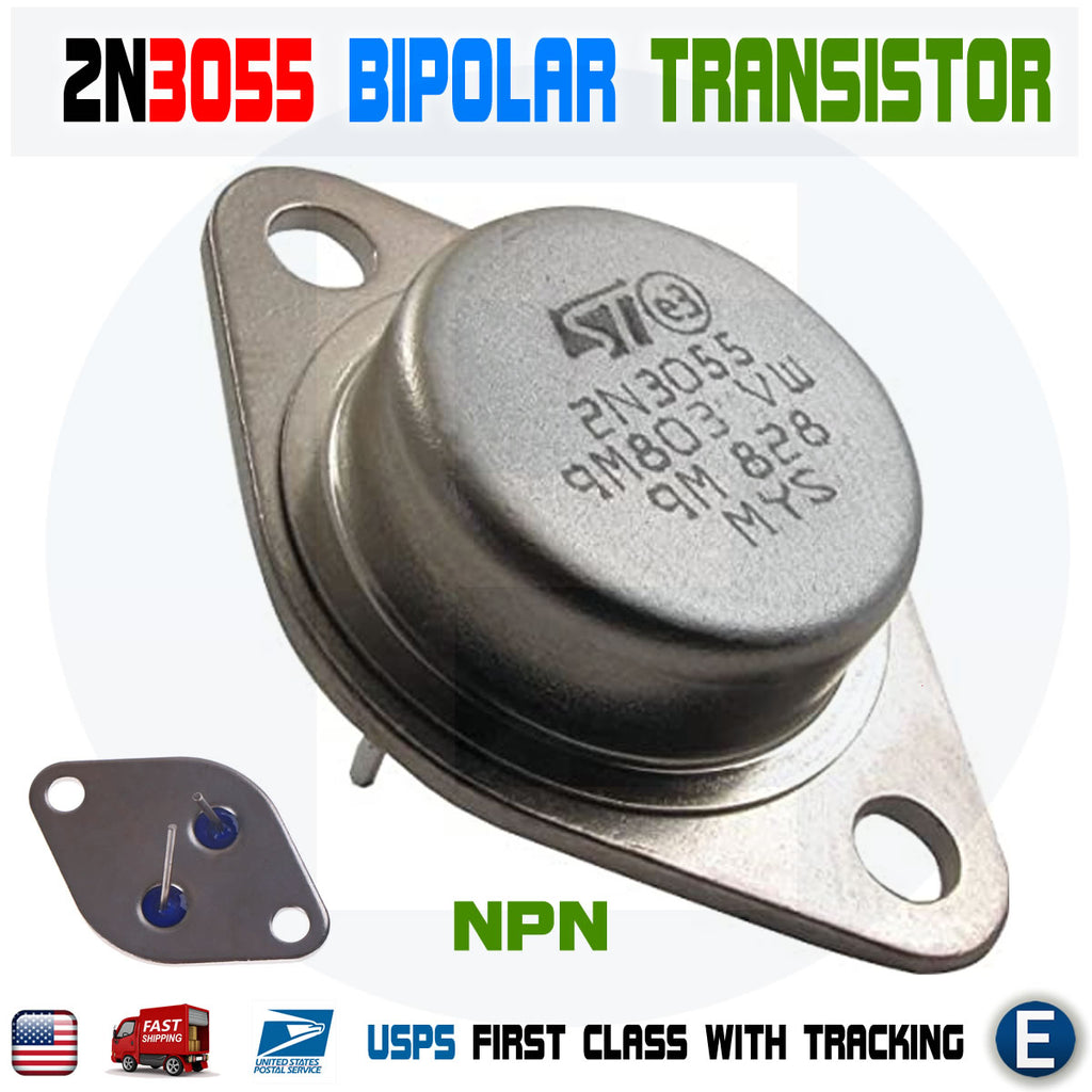 2N3055 NPN AF Amp Audio Power Transistor 15A/60V Bipolar TO-3 Amp Audio