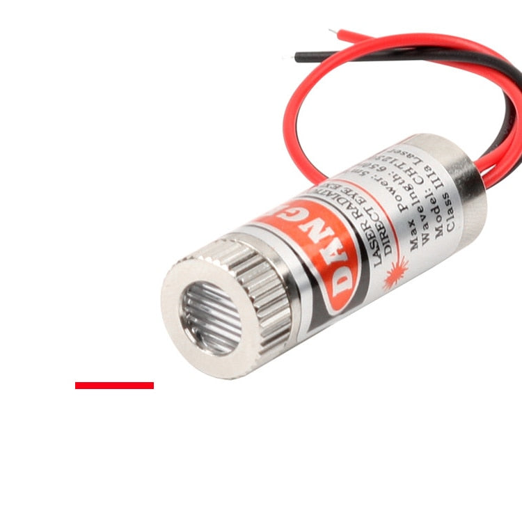 650nm 5mW Red Line Laser Module with Focusable Glass Lens Focus Adjust ...