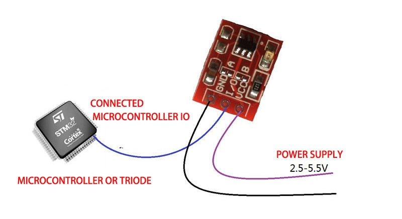 10pcs TTP223 Capacitive Touch Switch Button Self-Lock Module Sensor for Arduino
