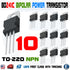 10PCS BD241C Power Transistor NPN 100V 3A 40W TO-220 Bipolar Epitaxial BD241