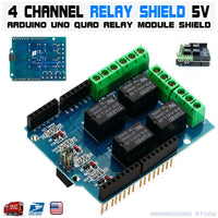 Relay Shield 5V 4-channel 4CH relay QUAD module Arduino UNO R3 - eElectronicParts