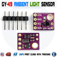 GY-49 MAX44009 Ambient Light Intensity Sensor I2C Module for Arduino