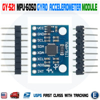 GY-521 MPU-6050 6 DOF 3 Axis Gyroscope + Accelerometer Sensor Module for Arduino