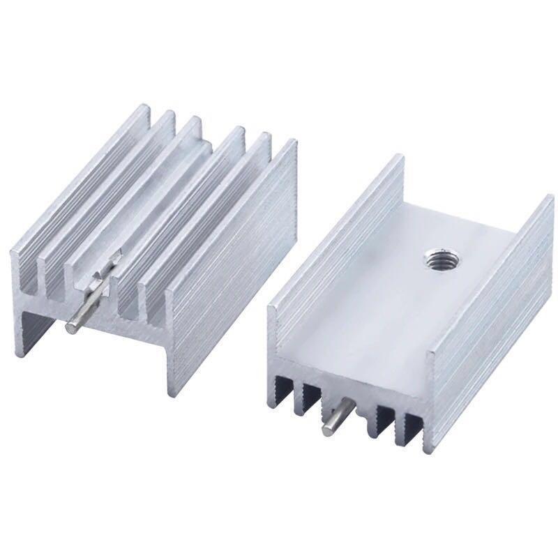 10pcs TO-220 Silver Aluminum Cooling Heat Sink Heatsink Transistor Radiator 15x10x20mm