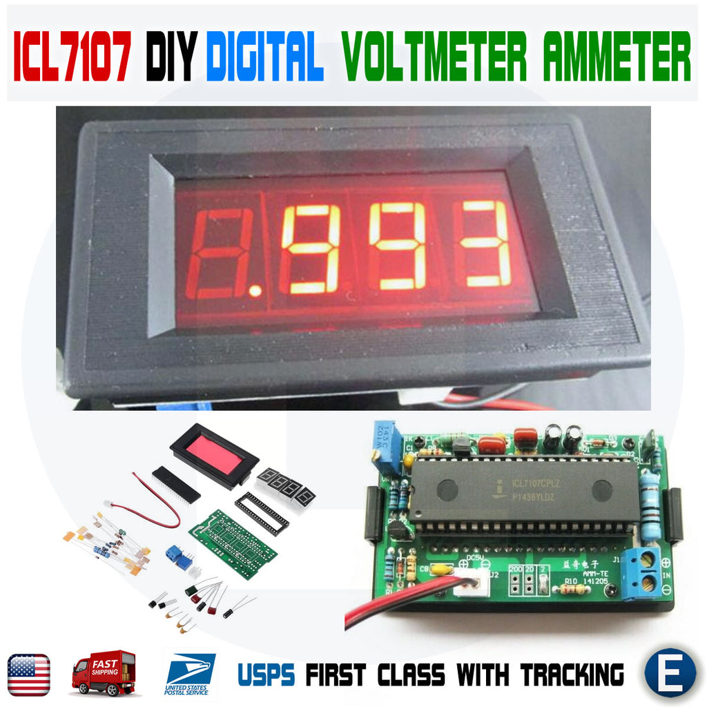 ICL7107 Digital Ammeter Kit DIY Module DC 5V 35mA 70.6x39mm DIY Kits Amp Current Meter - eElectronicParts