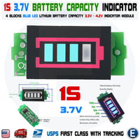 Li-ion 1S 3.7V 4 Blocks Lithium Power Module Battery Capacity Display Tester Indicator - eElectronicParts