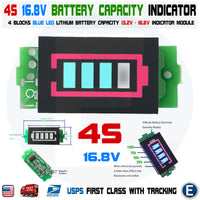 Li-ion 4S 16.8V 4 Blocks Lithium Power Module Battery Capacity Display Tester Indicator - eElectronicParts