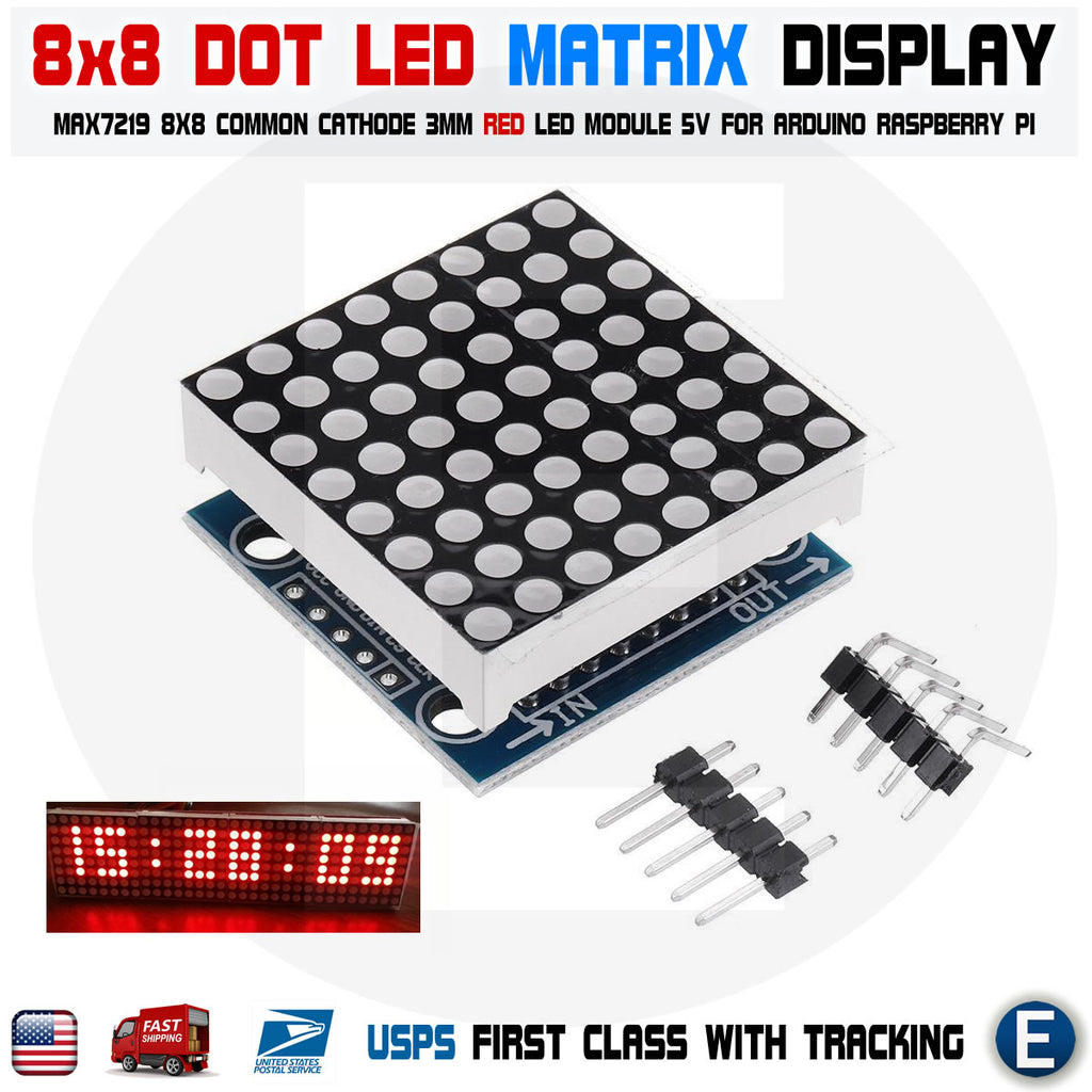 4pcs MAX7219 dot matrix 8x8 8*8 led display module Arduino Raspberry p ...