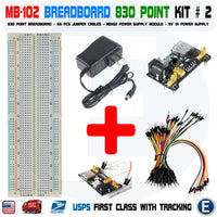 MB102 830 Breadboard Power Supply 65pcs jump cables Arduino 9V 1A Power Supply - eElectronicParts