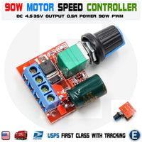 Mini 5A 90W PWM 4.5-35V DC-DC Motor Speed Controller Module Regulator Adjustable - eElectronicParts