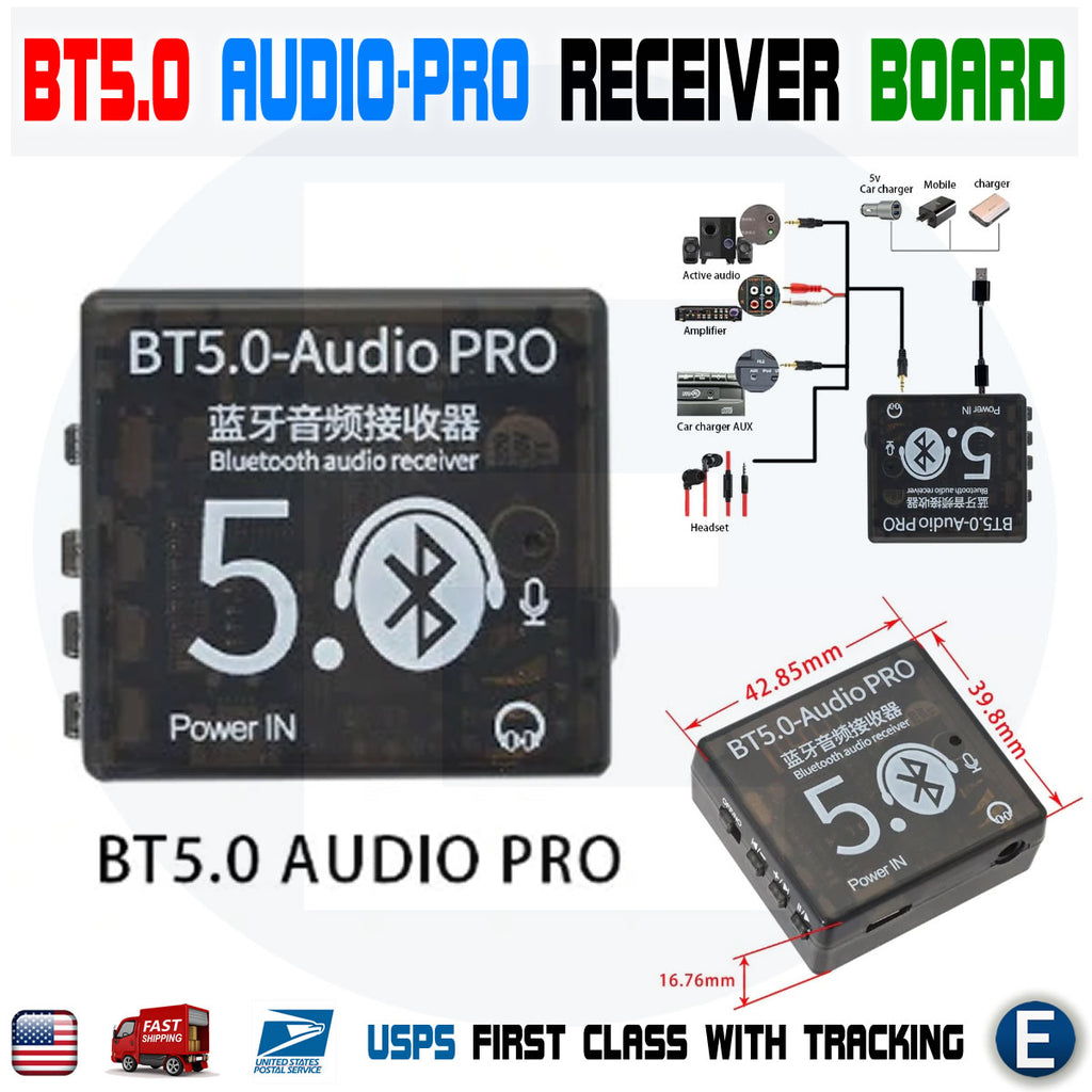 Mini Bluetooth 5.0 MP3 Decoder Board Audio Pro Receiver MP3 Lossless P ...