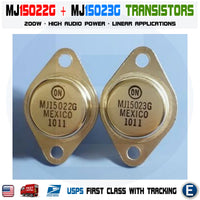 MJ15022G + MJ15023G TO-3 Pair 2pcs Power Transistors 200V 16A MJ15022/MJ15023 ON