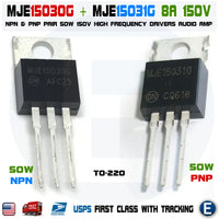 MJE15030G + MJE15031G Pair TO-220 MJE15030 MJE15031 Power Transistors