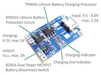 2pcs TP4056 Micro USB 5V 1A 18650 Lithium Battery Charging Dual Protection DW01A - eElectronicParts