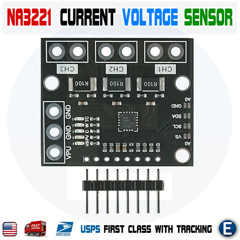 NA3221 Triple-Channel Shunt Current Voltage Monitor Sensor I2C SMBUS Compatible Interface - eElectronicParts