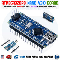 Nano V3.0 ATmega328PB Compatible Microcontroller Board for Arduino Mini USB Cable Unsoldered + Header pins - eElectronicParts