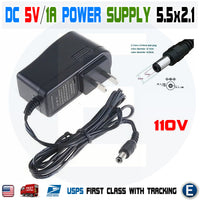 DC 5V 1A Power Supply Adapter US Plug AC Converter Charger 5.5mm x 2.1mm