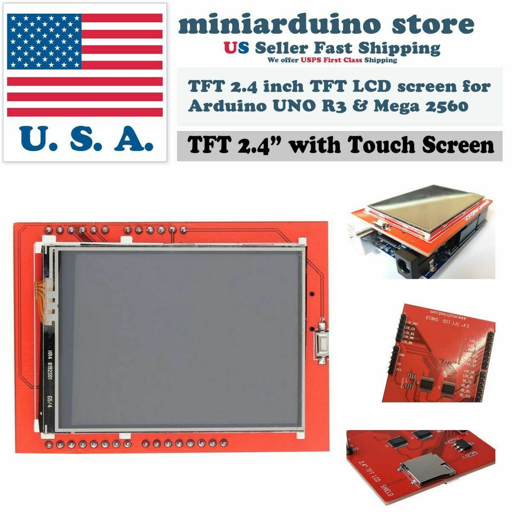 2.4" TFT LCD Display Shield Touch Panel Screen Arduino UNO R3 ATmega328p CH340g - eElectronicParts