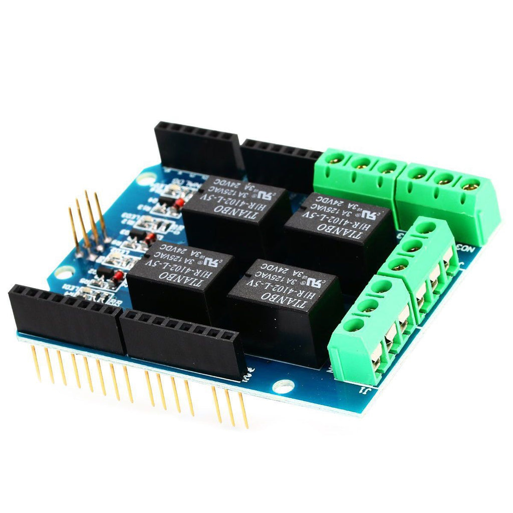 Relay Shield 5V 4-channel 4CH relay QUAD module Arduino UNO R3 ...