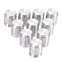 10Pcs Silver Knob Cap Aluminum Alloy Potentiometer Rotary Shaft 15x17mm WH148 - eElectronicParts