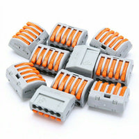 10pcs PCT-215 Spring Lever Terminal Block Electric Cable Wire Connector 5 Way