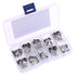 200pcs 10 Values Rectifier Diode Assorted Kit + Clear Box 1N4001~1N4007 & 1N5817~1N5819