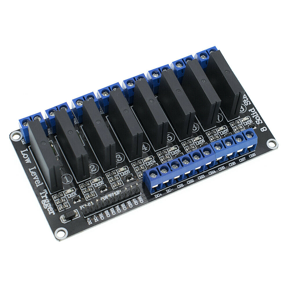 8 Channel 5V DC Relay Module Solid State High Level SSR AVR DSP For Arduino