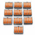 10pcs PCT-215 Spring Lever Terminal Block Electric Cable Wire Connector 5 Way