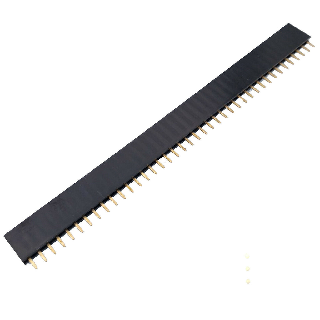 10pcs 2.54mm 40 Pin Straight Female Single Row Pin Header Strip PCB Connector - eElectronicParts