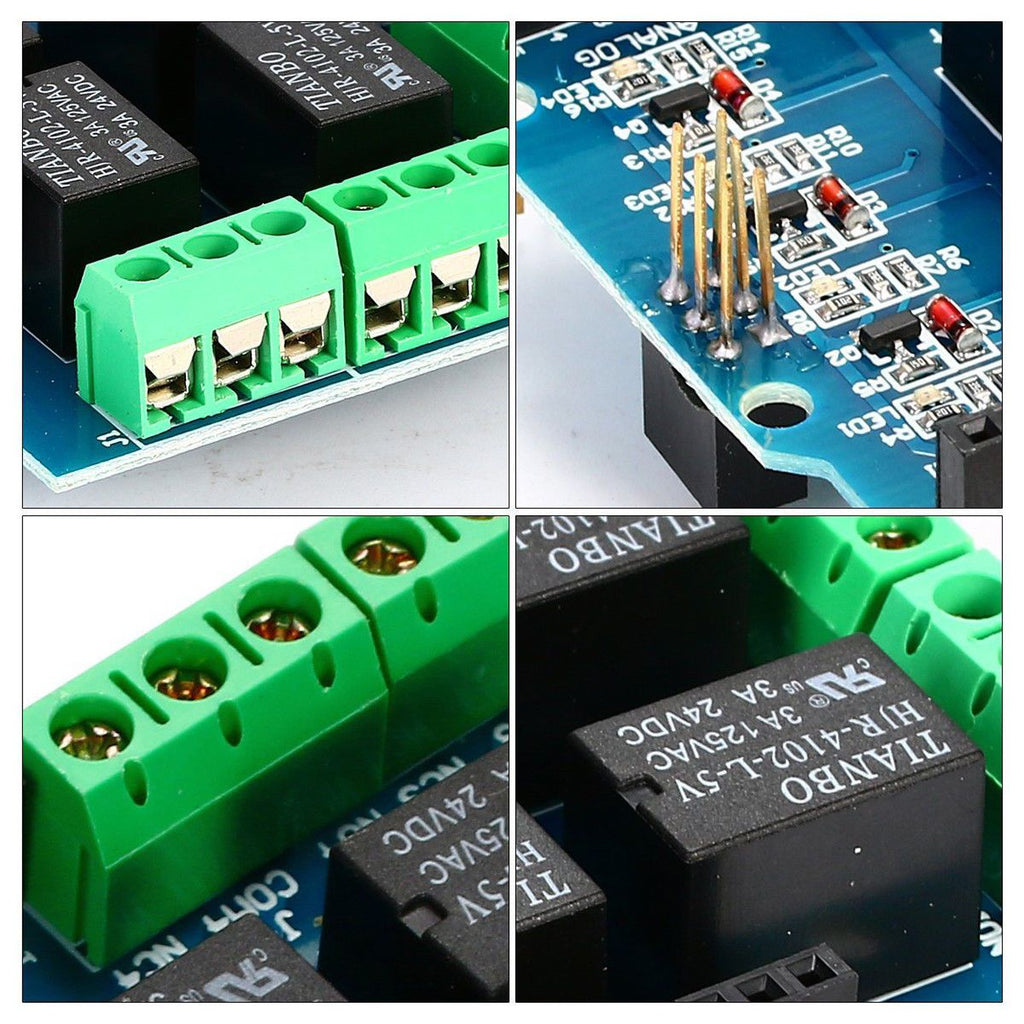 Relay Shield 5V 4-channel 4CH relay QUAD module Arduino UNO R3 ...