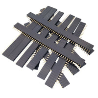 10pcs 2.54mm 40 Pin Straight Female Single Row Pin Header Strip PCB Connector - eElectronicParts