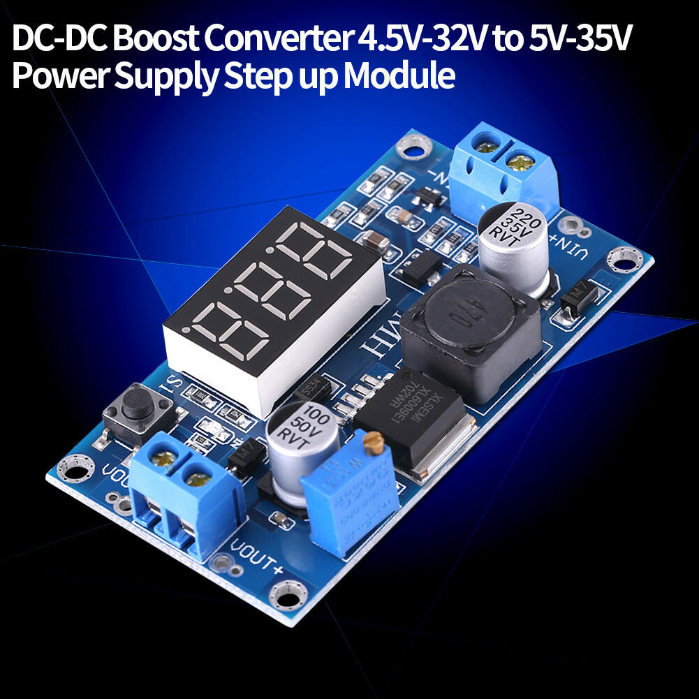 XL6009 4A DC-DC Step Up Power Supply Module with Display