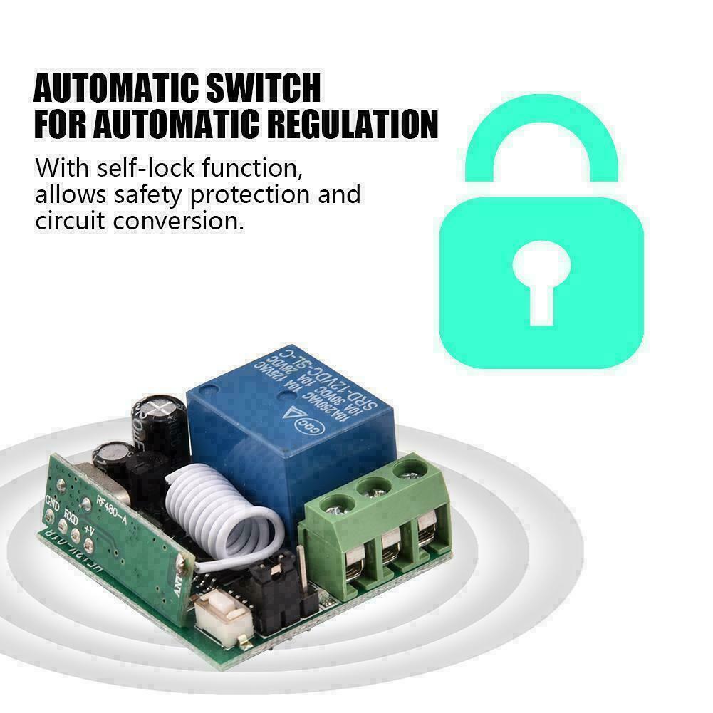 Smart Wireless Relay Switch, 1CH 12V Infrared Remote Control Module IR  Wirless Receiver ON/Off Relay Switch IR Switch Home Automation